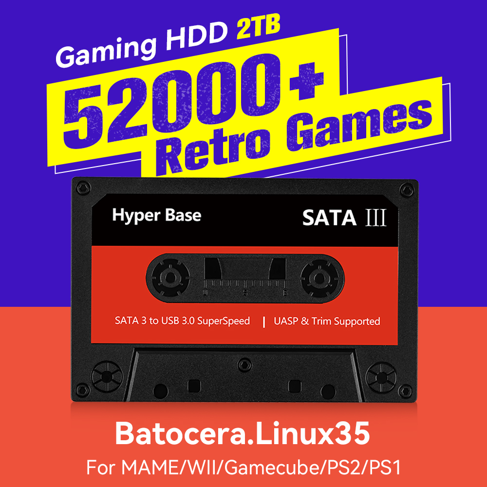 Retro Gaming Windows - Batocera 500GB/2TB 레트로 게임 콘솔(52000개 이상의