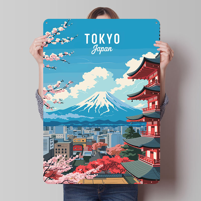 Retro Gaming Tokyo - 도쿄 일본 여행 틴 플라크 포스터