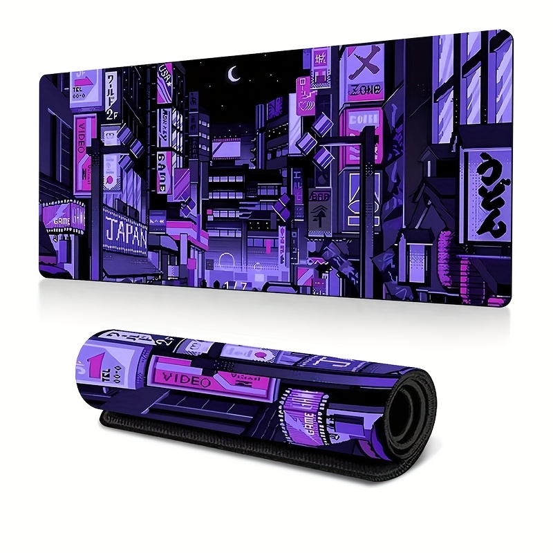 Retro Gaming Tokyo - XXL 도쿄 스트리트 데스크 매트, 생동감