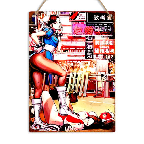 Gaming Retro Arcade - 춘리 레트로 게임 메탈 벽 장식