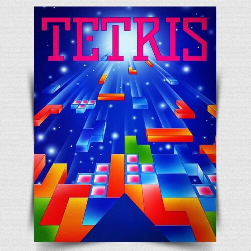 Gaming Retro Arcade - 테트리스 금속 간판 - 레트로 포스터