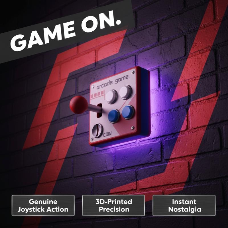 Gaming Retro Arcade - 레트로 아케이드 게임 버튼 스위치 플레이트,