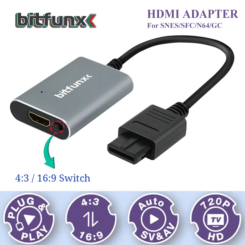 Bitfunx 720P Svideo/AV-HDMI 어댑 - Retro Gaming Gif 리뷰 및 가격