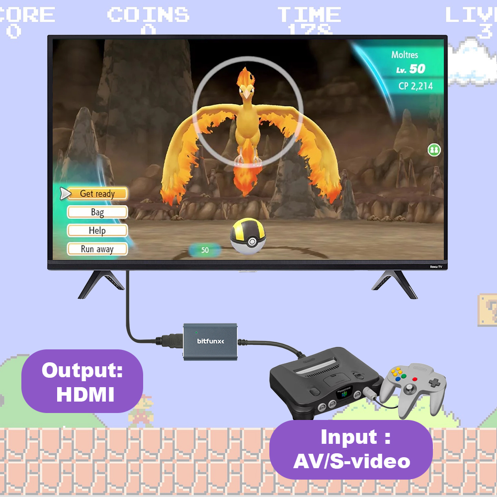 Bitfunx 720P Svideo/AV-HDMI 어댑 - Retro Gaming Gif 리뷰 및 가격