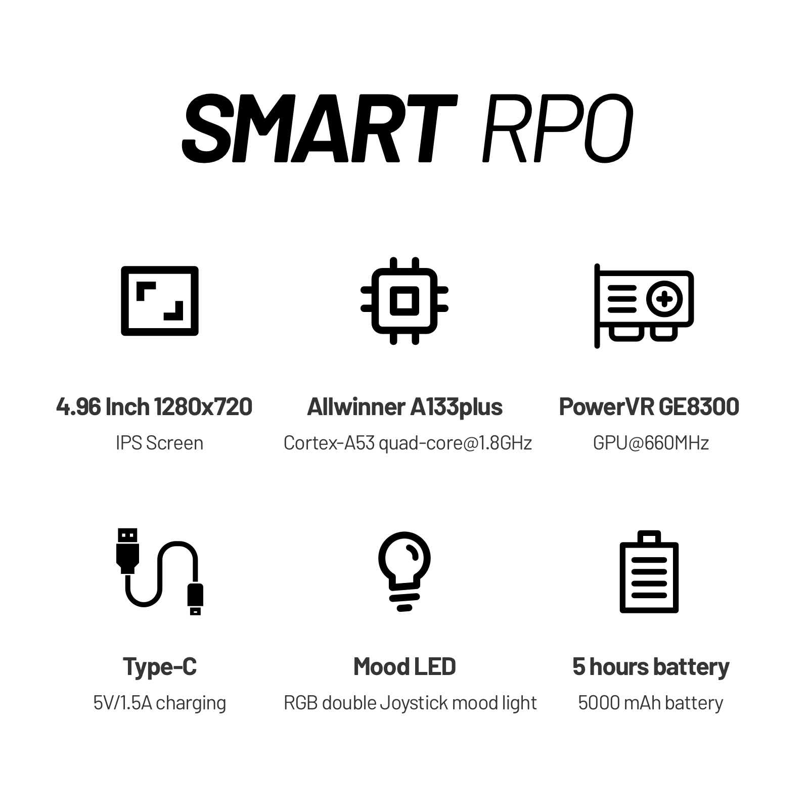 트리무이 스마트 프로 4.96인치 IPS 오픈 소스 리 - Retro Gaming Emulator Console 리뷰 및 가격