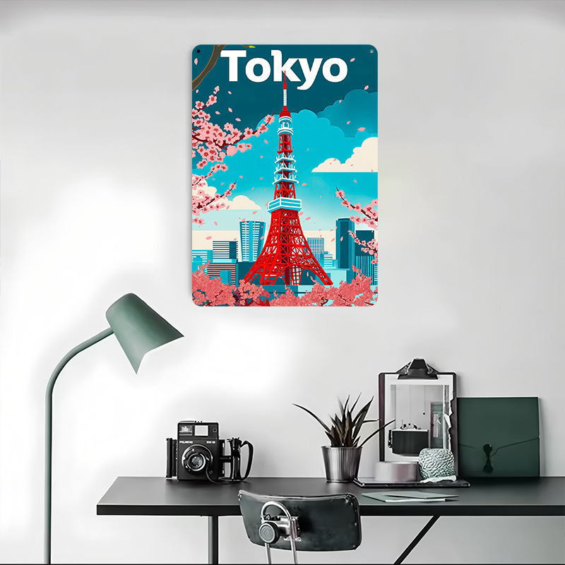 도쿄 여행 틴플레이트 포스터 맞춤형 벽 장식 빈티지 금 - Retro Gaming Tokyo 리뷰 및 가격