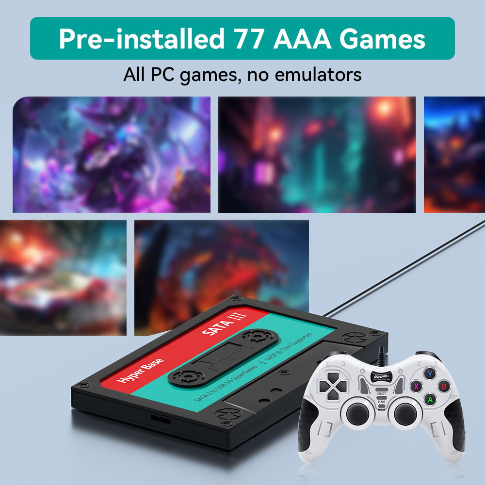 2TB 게임 하드 드라이브, 77개의 AAA 게임 포함 - Retro Gaming Emulator Console 리뷰 및 가격