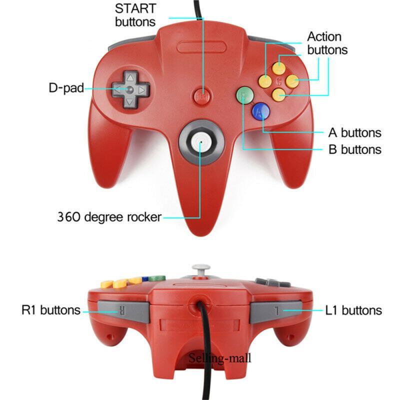 N64 컨트롤러 클래식 USB 유선 원격 게임 패드 게 - Retro Gaming Emulator Console 리뷰 및 가격