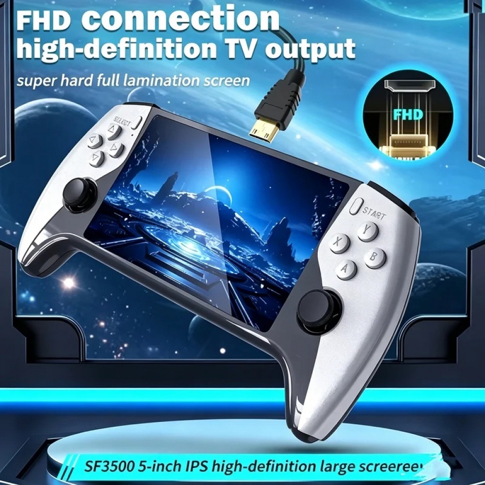 SF3500 5인치 휴대용 게임 콘솔 (PS1, GBA - Retro Gaming Gif 리뷰 및 가격
